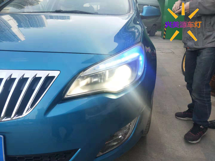 贵阳车灯改装别克英朗大灯改装升级